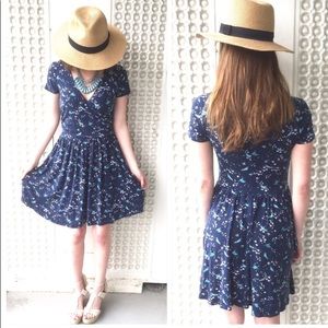 ASOS bluebird printed wrap dress medium